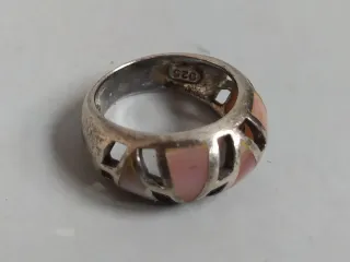 Anillo Plata 925 con Nácar Rosa - 5.39g