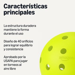 Amazon Basics pelotas pickleball 12 uds USAPA