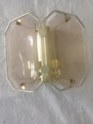 Lote  lámparas cristal y metal