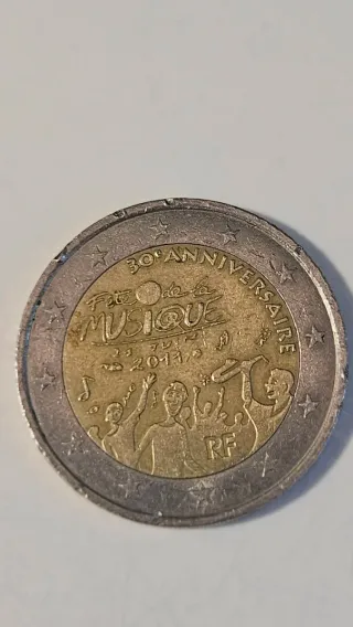 Moneda 2€ 30 Aniversario Fête de la Musique 2011