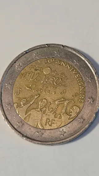 Moneda 2€ 30 Aniversario Fête de la Musique 2011
