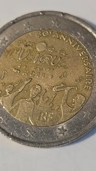 Moneda 2€ 30 Aniversario Fête de la Musique 2011