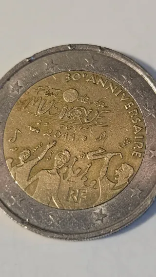 Moneda 2€ 30 Aniversario Fête de la Musique 2011