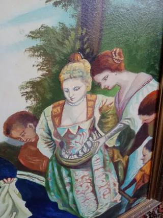 Cuadro Óleo Antiguo Moisés Gran Formato