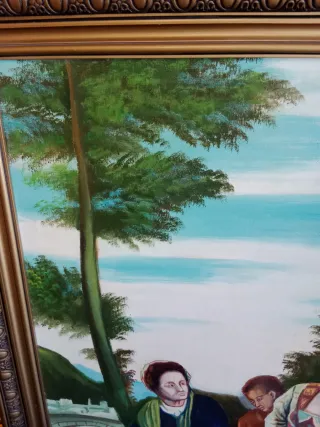 Cuadro Óleo Antiguo Moisés Gran Formato