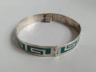 Pulsera Plata Diseño Azteca en Plata 925 - Taxco