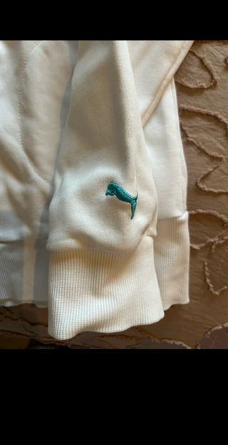 Sudadera Puma Blanca y Turquesa