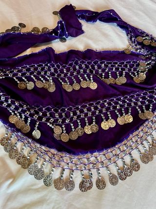 Pack de faldas y pañuelo danza vientre con monedas