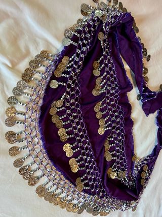 Pack de faldas y pañuelo danza vientre con monedas