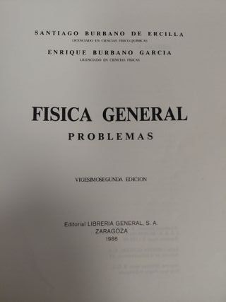 Problemas de Física. S. Burbano de Ercilla