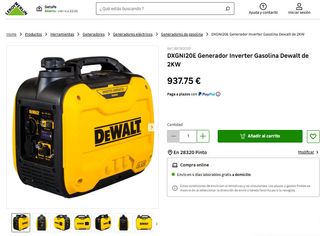 GENERADOR INVERTER DEWALT 2kw DXGNi20E