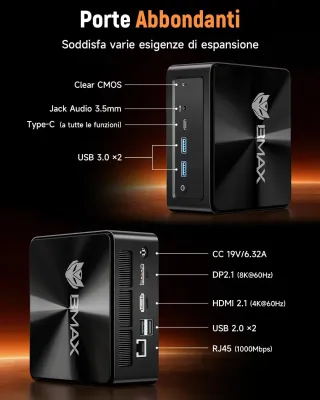 Mini PC BMAX B8A Pro AMD Ryzen 7 8745HS 16/512GB