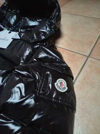 Piumino Moncler Nero Lucido