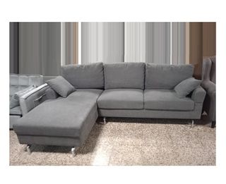 Sofá Chaise Longue gris oscuro