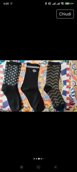 Tris gambaletti neri Goldenpoint