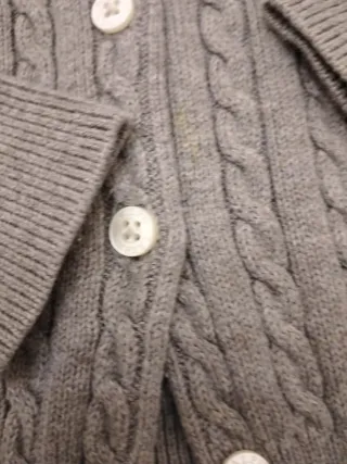 Cardigan Ralph Lauren bambina grigio