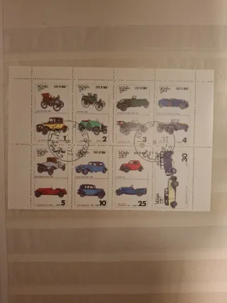 Sellos de Omán - Coches Clásicos