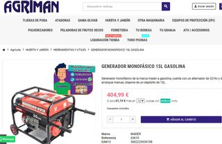 GENERADOR GASOLINA 3000W - 2600W