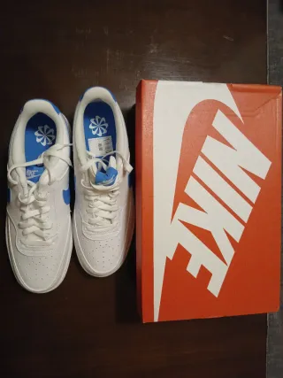 Scarpe Nike Bianche Baffo Blu Tg 43