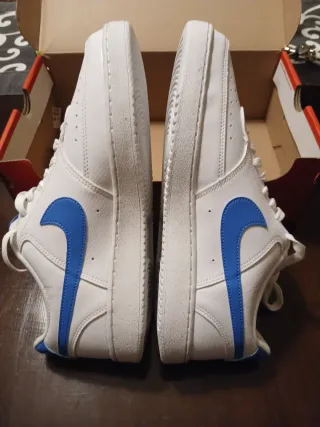 Scarpe Nike Bianche Baffo Blu Tg 43