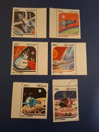 Sellos Vietnam Espacio 6 uds. Sellos naif