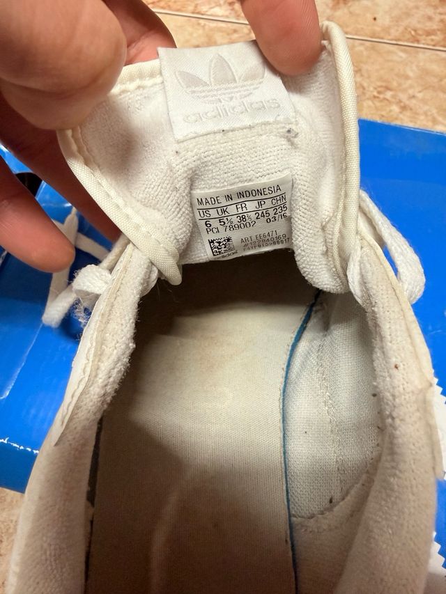 Zapatillas Adidas Mujer Blancas Talla 38.5