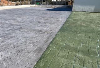 Pavimento impreso hormigón reformas exteriores