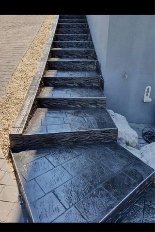 Pavimento impreso hormigón reformas exteriores