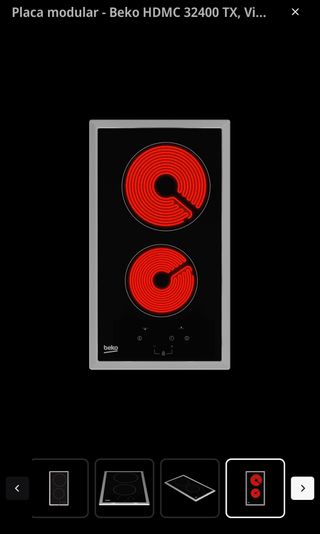 Placa Vitrocerámica Beko 2 Zonas Nueva