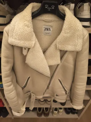 Chaqueta Zara Invierno Crema Talla M