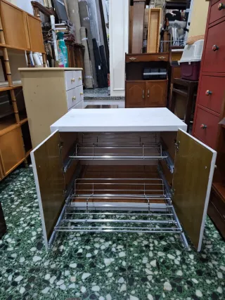 Mueble Zapatero con carriles acero inoxidable