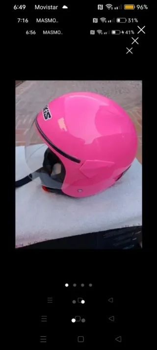 Casco Moto Rosa AXXIS Homologado