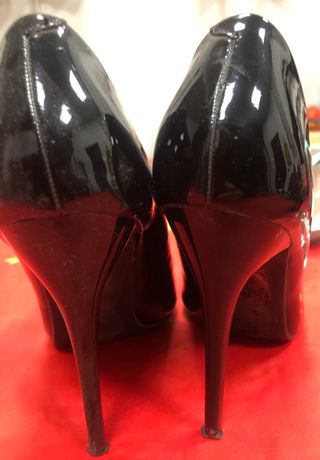 Scarpe vernice nere tacco alto 36