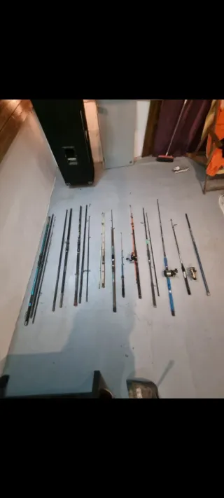 Lote de cañas de pescar