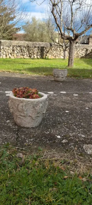 Macetas de piedra decorativas