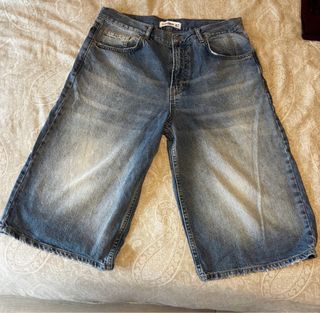 Pull&Bear Pantalones Cortos Vaqueros Anchos