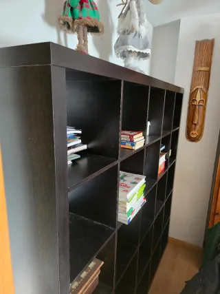 Estantería modular negra 25 cuadrados