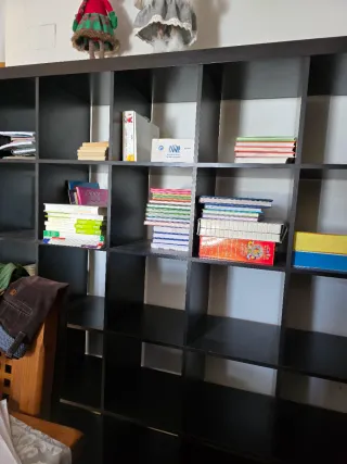 Estantería modular negra 25 cuadrados