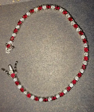 Bracciale Tennis Argento 925 con Zirconi bicolori