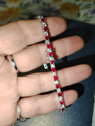 Bracciale Tennis Argento 925 con Zirconi bicolori