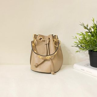 Bolso piel auténtica mujer beige 0809