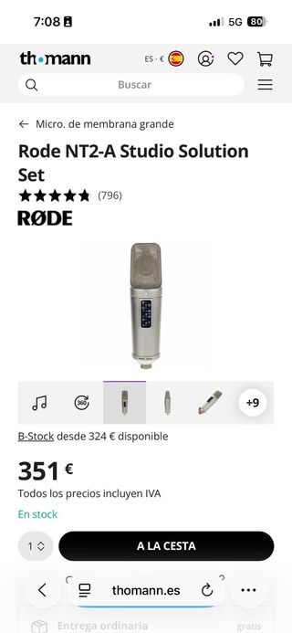 Micrófono Rode NT2-A Studio Solution Set