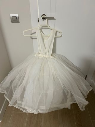 Cancán Fallera Niña Blanco