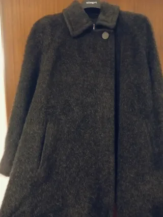 Cappotto lana mohair nero