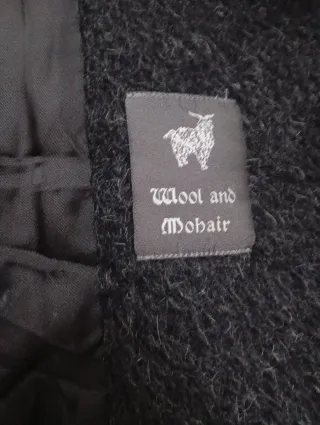 Cappotto lana mohair nero