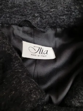 Cappotto lana mohair nero