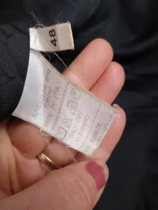 Cappotto lana mohair nero