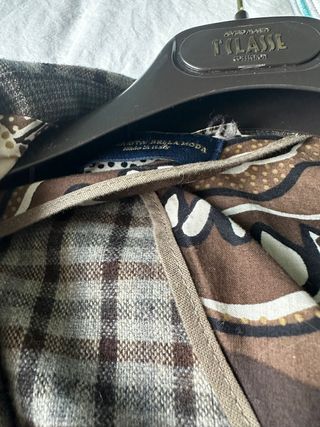 Giacca lana check beige/marrone tg 48