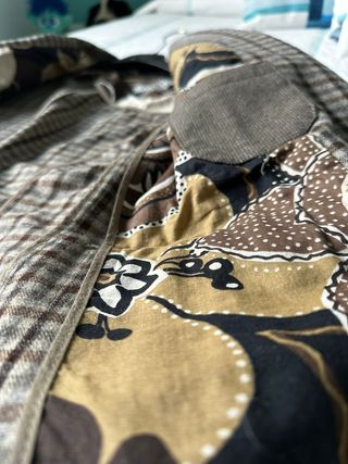 Giacca lana check beige/marrone tg 48