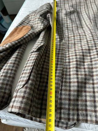 Giacca lana check beige/marrone tg 48